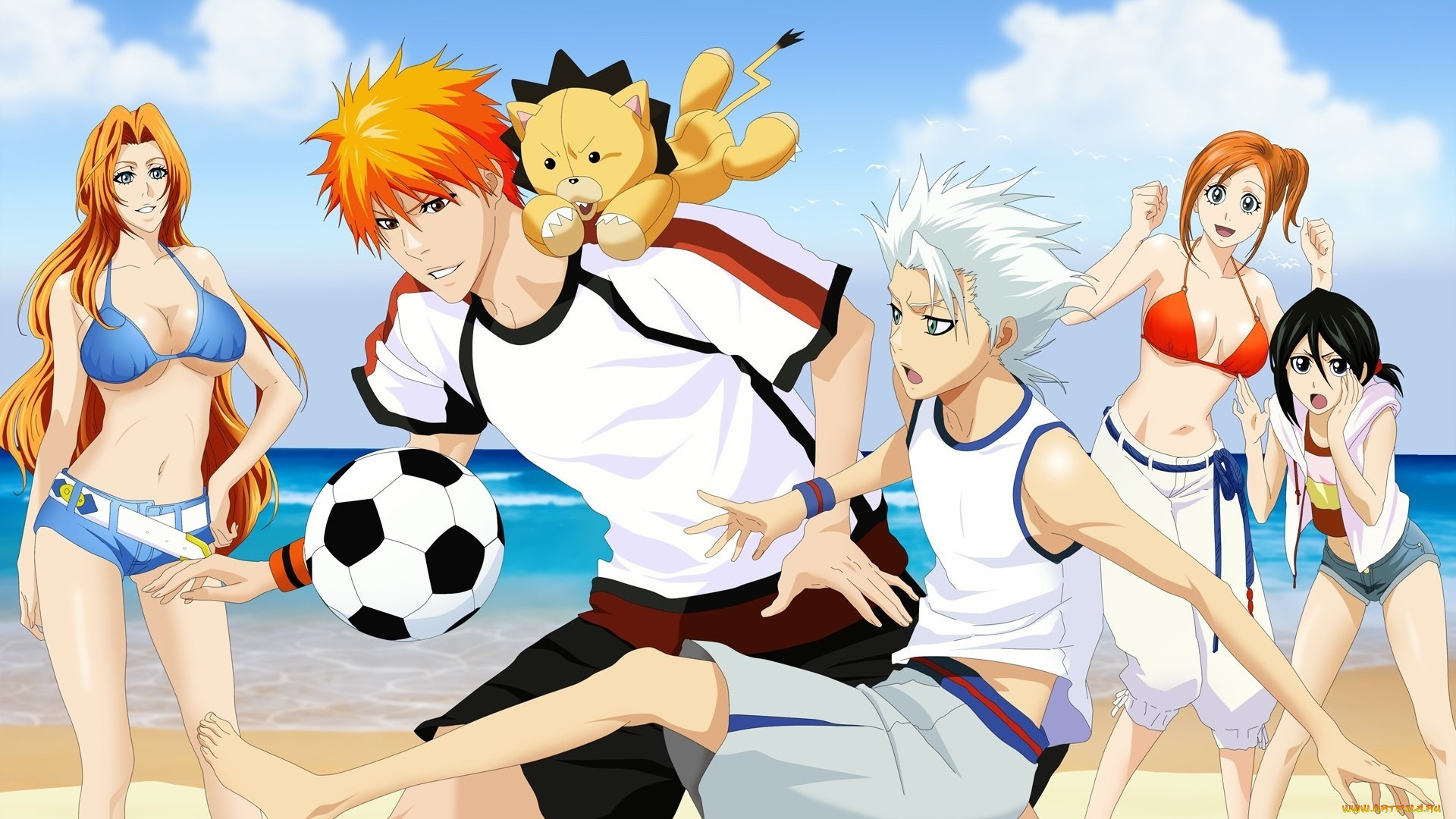 , bleach, kurosaki, ichigo, hitsugaya, toushirou, , kuchiki, rukia, inoue, orihime, drlinux